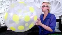 Blow2Pop clear U16 yellow polka dot