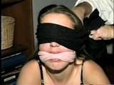 UK GIRL LISA, BLINDFOLDED, BALL-TIED, CLEAVE GAGGED & TOE-TIED (D22-15)