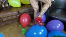 sexy high heels balloon popping