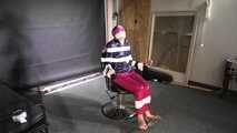 Rachel adams tied and gagged in shiny nylon Clothes