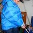 Jill tied and gagged in a down jacket