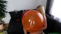 sexy sitpopping big helium balloons