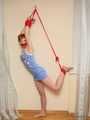 Alice Lee - Short-haired redhead's arousing experience with red rope