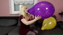 blowing up prestretched purple TT14 and sit2pop it