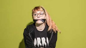 Sally Scarfoot in Black Hoodie Hogtie