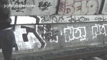 078054 Rachel Evans Pees On The Railtrack
