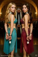 Two Shackled Harem Girls