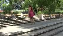 038004 Angel Takes A Long Pee From The Park Bench