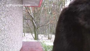 030060 Salma Takes A Pee In Snowy Germany