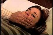 23 YR OLD REAL ESTATE BROKER IS MOUTH STUFFED WITH A SPONGE, WRAP TAPE GAGGED, GAG TALKING, RAG STUFFED IN MOUTH AND TIGHTLY HANDGAGGED  (D74-15)