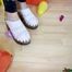 stomp2pop party balloons with wooden clogs
