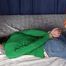 Roxana hogtied on bed