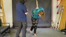 Rachel Adams bound and gagged by an Intruder