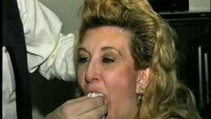 44 Yr OLD HOUSEKEEPER, SOCK IN MOUTH, HOG-TIED, PANTY-LESS MARIA (D26-5)