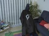 Tied, gagged and two times hooded archive girl (Video)