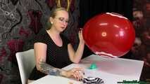 Blow2Pop red "C&A" balloon while smoking