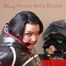 Jill tied, gagged and hooded on a bed wearing a grey rain pants and a black downjacket with closed zip for breath control play (Pics)