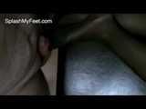 Stockings footjob