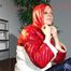 Lucy ties, gagges and hoodes herself on a bed wearing a sexy oldschool downwear combination (Pics)