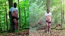 Filled with piss in the forest and jerked off