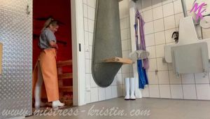 Washing day - how I scrub my pig with a brush