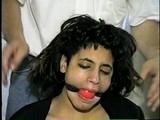 BALL-GAGGED, TIT TIED, TINY LATINA GIRL (D14-6)