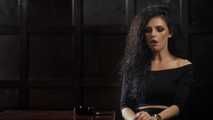 Gorgeous brunette Daria enjoying a cigarette in the hot smoking video