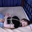 Josefa hogtied on bed