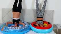 493 Alexis and Karol - swim ring fun