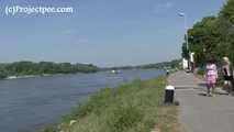 032043 Sam Takes A Huge  Pee Into The Danube