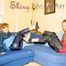 Stella and Leonie having fun with eachother wearing sexy shiny nylon rainwear (Pics)