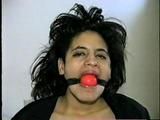 BALL-GAGGED, TIT TIED, TINY LATINA GIRL (D14-6)