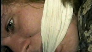 28 YEAR OLD HOUSEWIFE IS HANDGAGGED AND F0RCED TO TIE, GAG & HANDCUFF HERSELF ON THE BED pt 1 (D60-9)