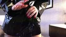 PVC Coat, Shiny Panties and Spit