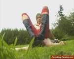 Lena facesits the gardener 