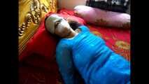 Anna tied and gagged and blindfolded