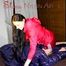 Lucy tidiing up her cupboard and lolling in bed wearing a red/white shiny nylon shorts and a red rain jacket (Pics)