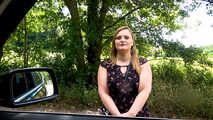 BIG-ASS TEEN LINA - Car Sex with Creampie
