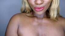 Sniffing my thick Ebony lips
