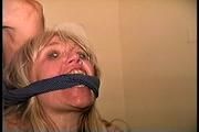 50 Yr OLD REAL ESTATE AGENT TELLS REAL LIFE BONDAGE STORY, IS  HANDGAGGED, MOUTH STUFFED, CLEAVE GAGGED< F0RCED TO CHANGE CLOTHS, HOG-TIED ON BED & TIE-TIED WHILE WEARING SWEATY STINKY PANTYHOSE (D68-1)
