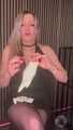 Hanna Engelss - Pussy massage with white gloves and black dildo