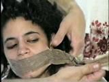 18 Yr LATINA ZARR IS WRAP TAPE GAGGED & BOUND WITH PACKAGING TAPE (D45-7)