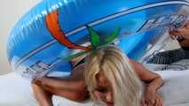 493 Alexis and Karol - swim ring fun