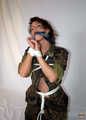 Military-Girl Gefesselt und geknebelt - Teil 2