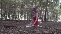 Nelly blindfold Outdoor and tied