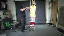 Myxxxy bound and Pantygagged in shiny nylon Rainwear