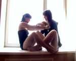 Sweet Rozanka and sexy Miras trying something new (video)