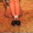 27 YEAR OLD SPOILED BRAT REAL ESTATE MANAGER IS BALL-TIED WITH DUCT TAPE, MOUTH STUFFED AND WRAP GAGGED WITH PINK BONDAGE TAPE (D71-4)