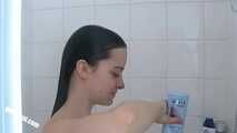 Teen Christin's private XXX tape - Showers and orgasm - English Subtitle
