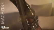 Bondage couch or bench with steel tube neck restraint, very intense! Part 1  😈